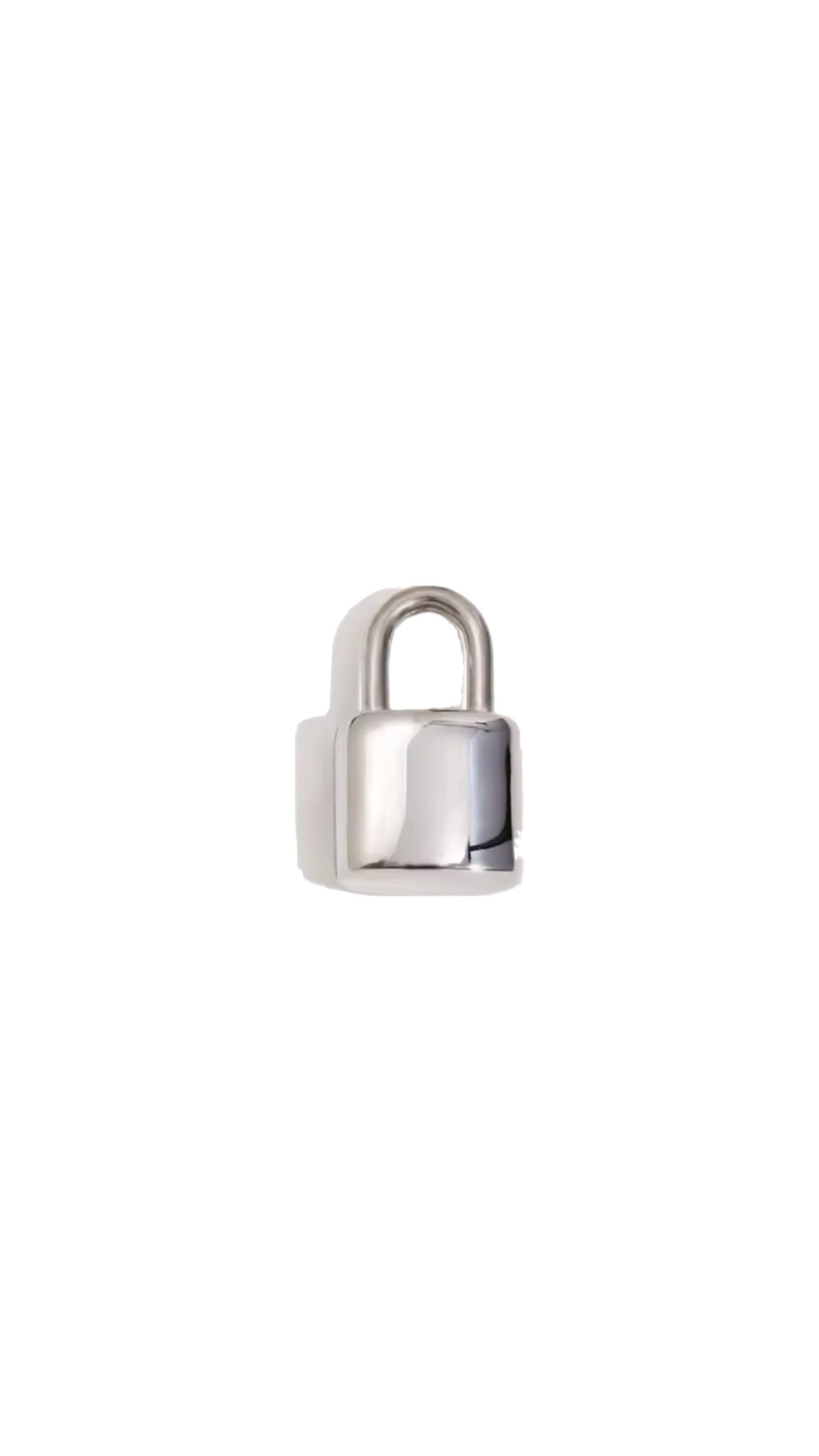 Silver Lock Charm