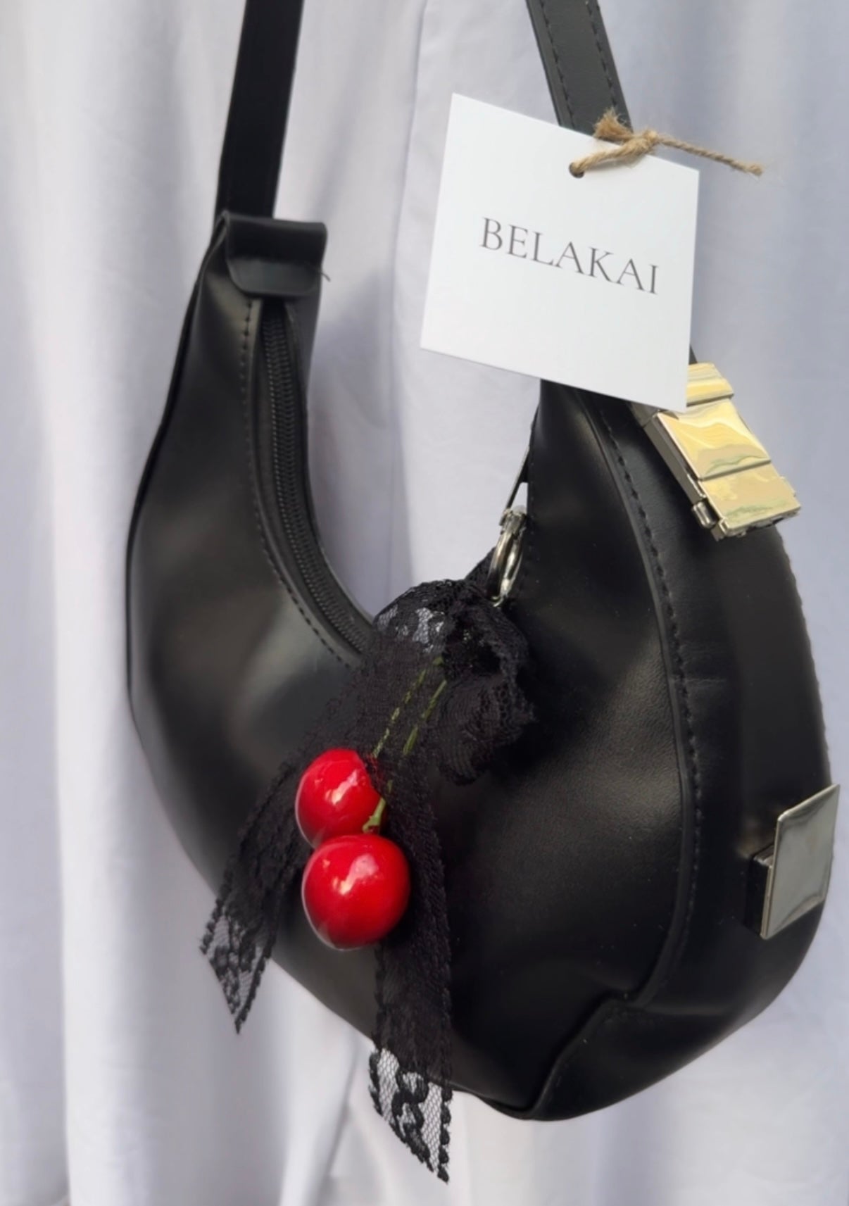 Black/White Shoulder Purse