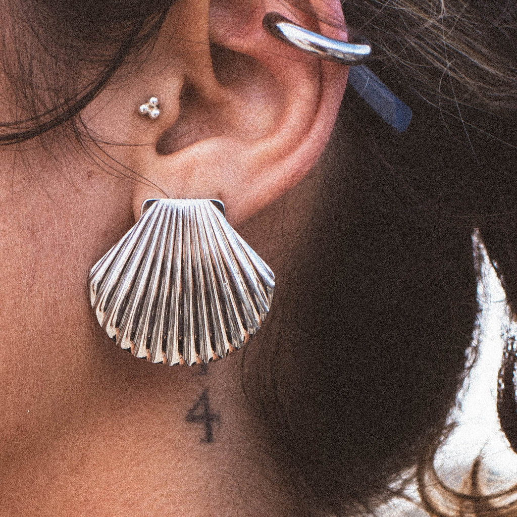 Silver Shell Earring