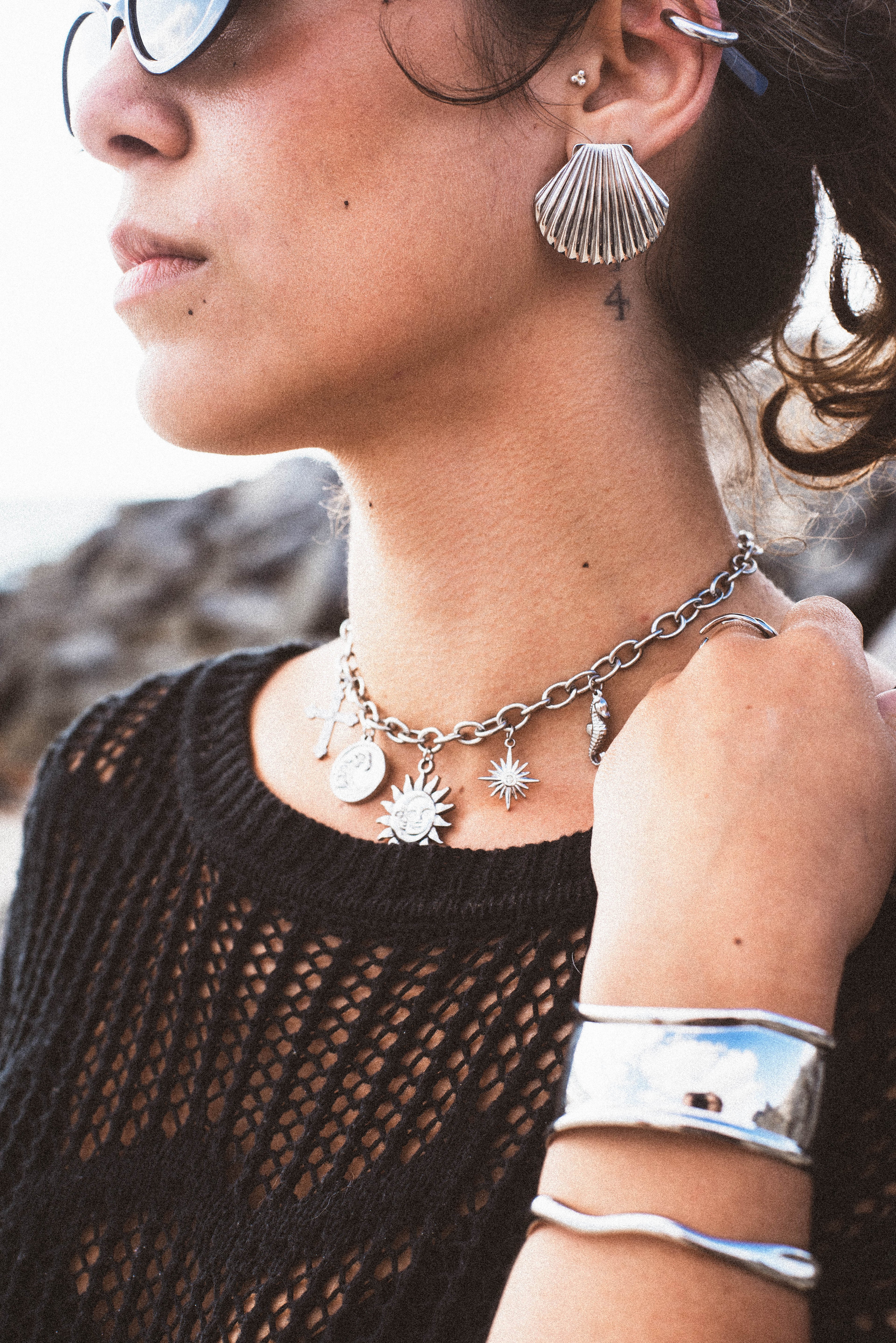 Silver Shell Earring