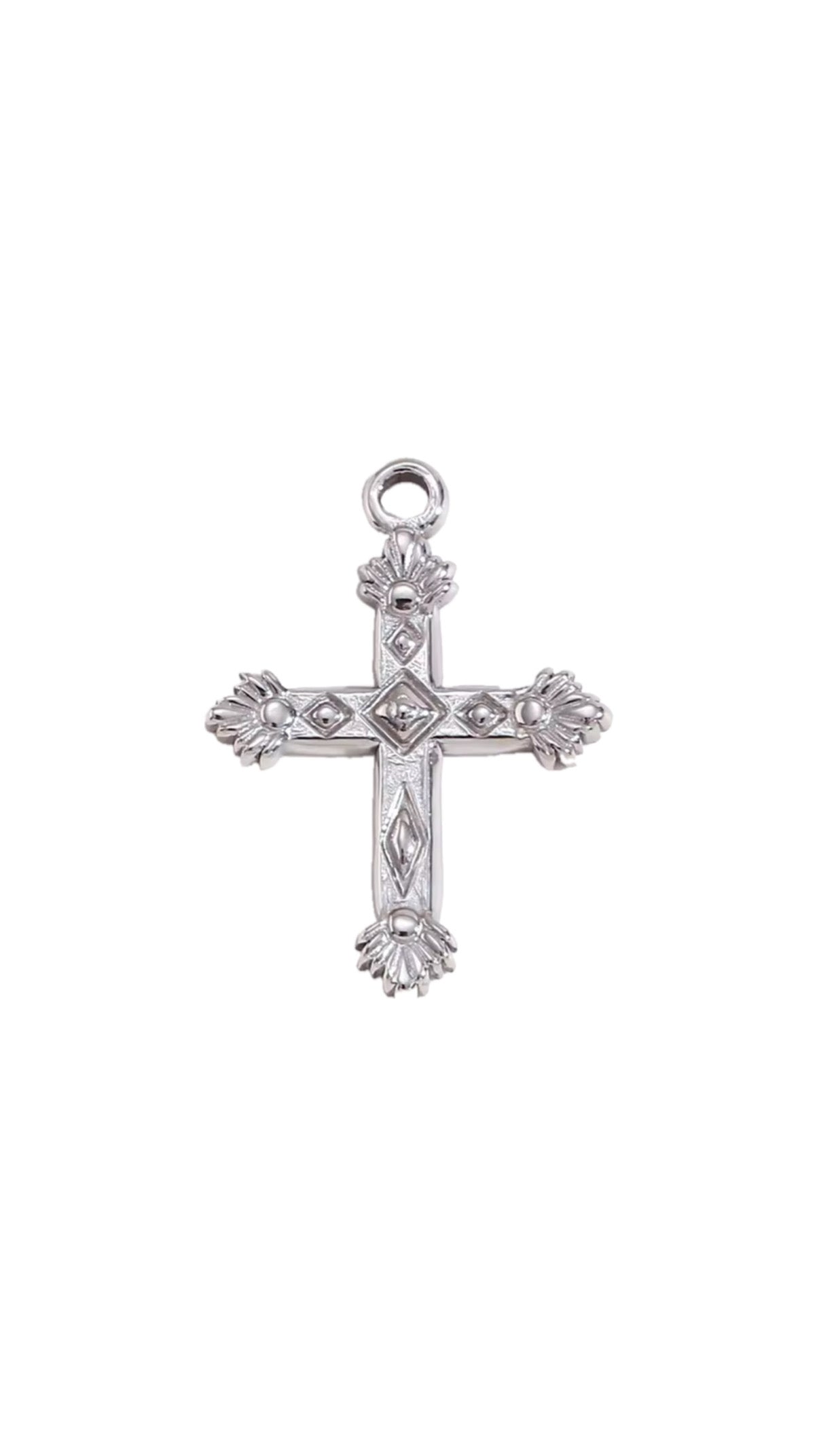 Silver Royal Cross Charm