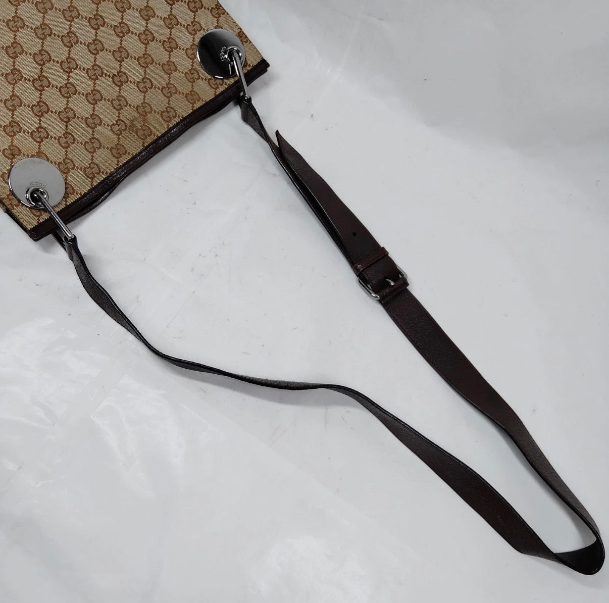 Authentic Vintage Gucci GG Canvas Shoulder Bag – Brown & Beige
