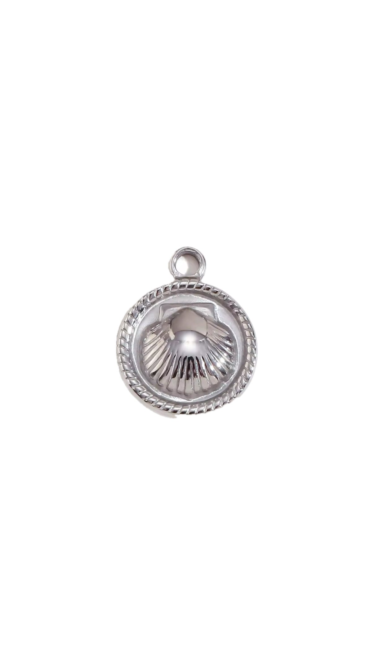 Silver Shell Plate Charm