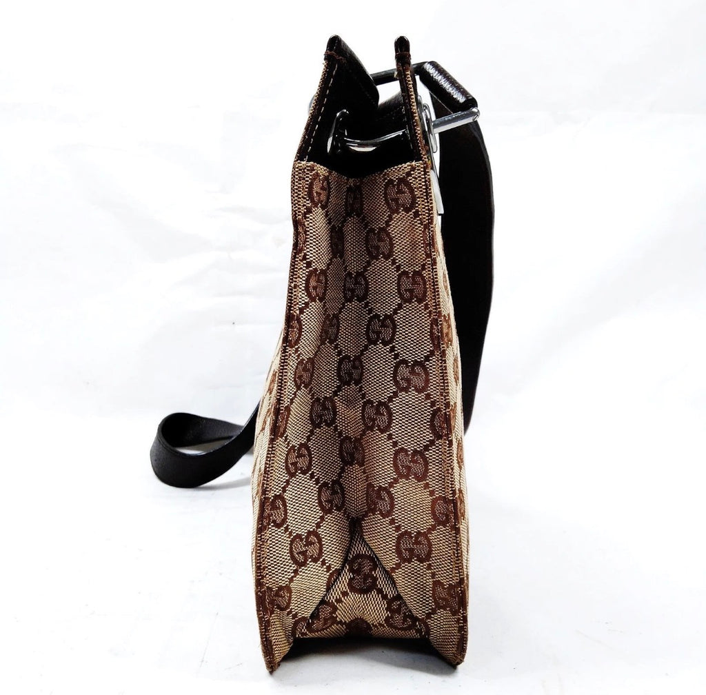 Authentic Vintage Gucci GG Canvas Shoulder Bag – Brown & Beige