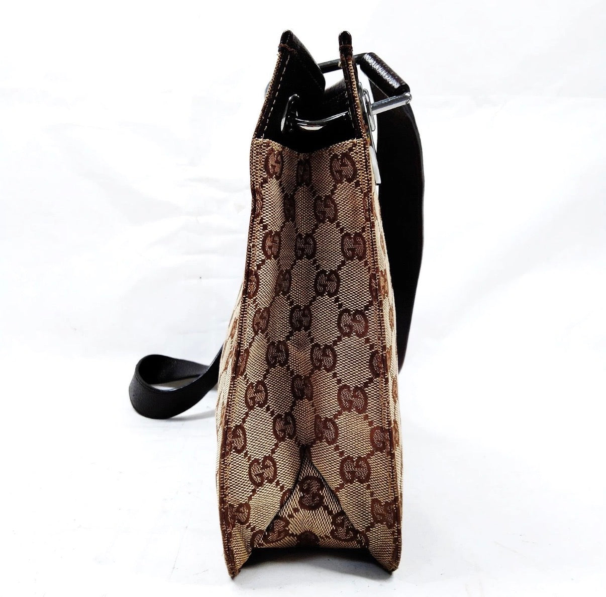 Authentic Vintage Gucci GG Canvas Shoulder Bag – Brown & Beige