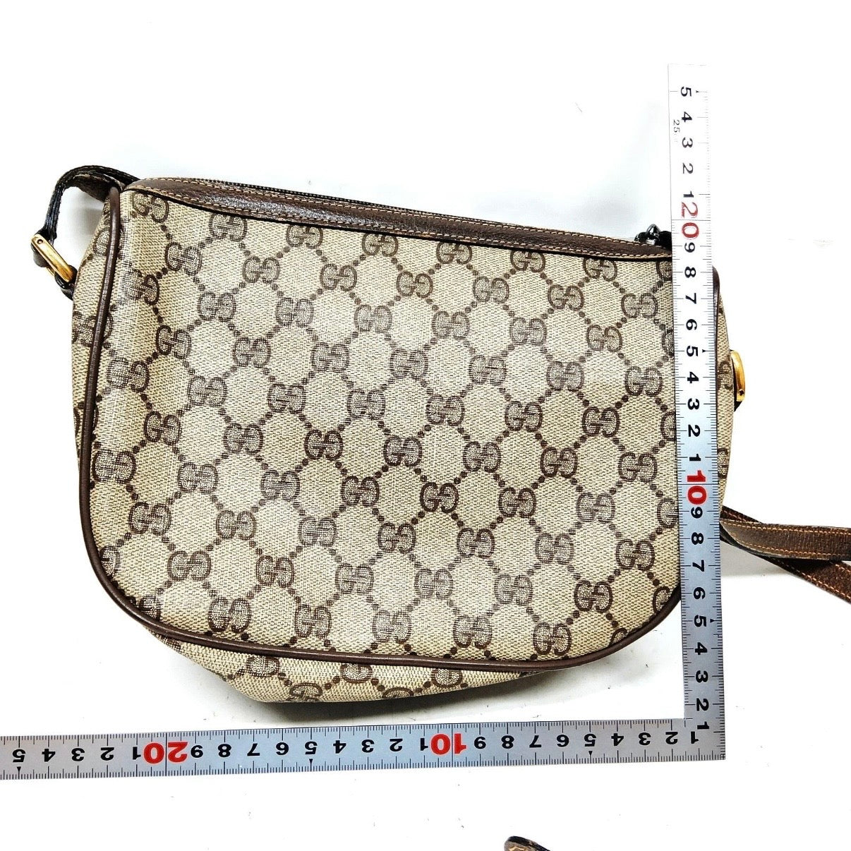 Authentic Vintage Gucci GG Supreme Sherry Line Accessory Collection Shoulder Bag 1980s