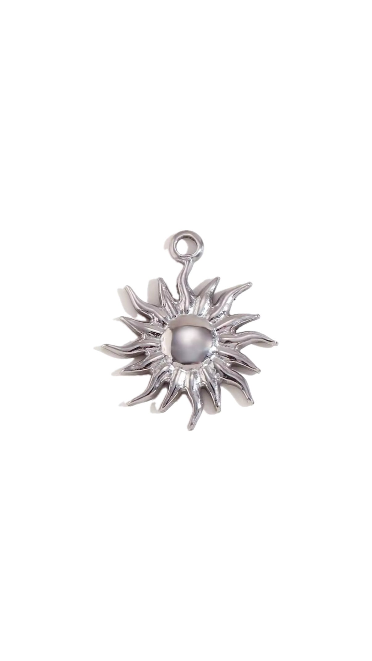 Silver Sun Charm