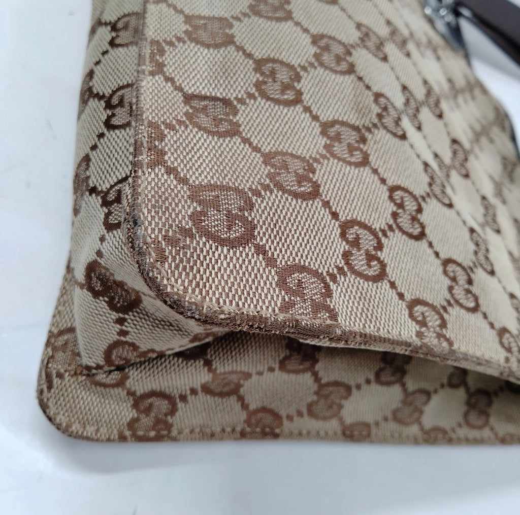 Authentic Vintage Gucci GG Canvas Shoulder Bag – Brown & Beige