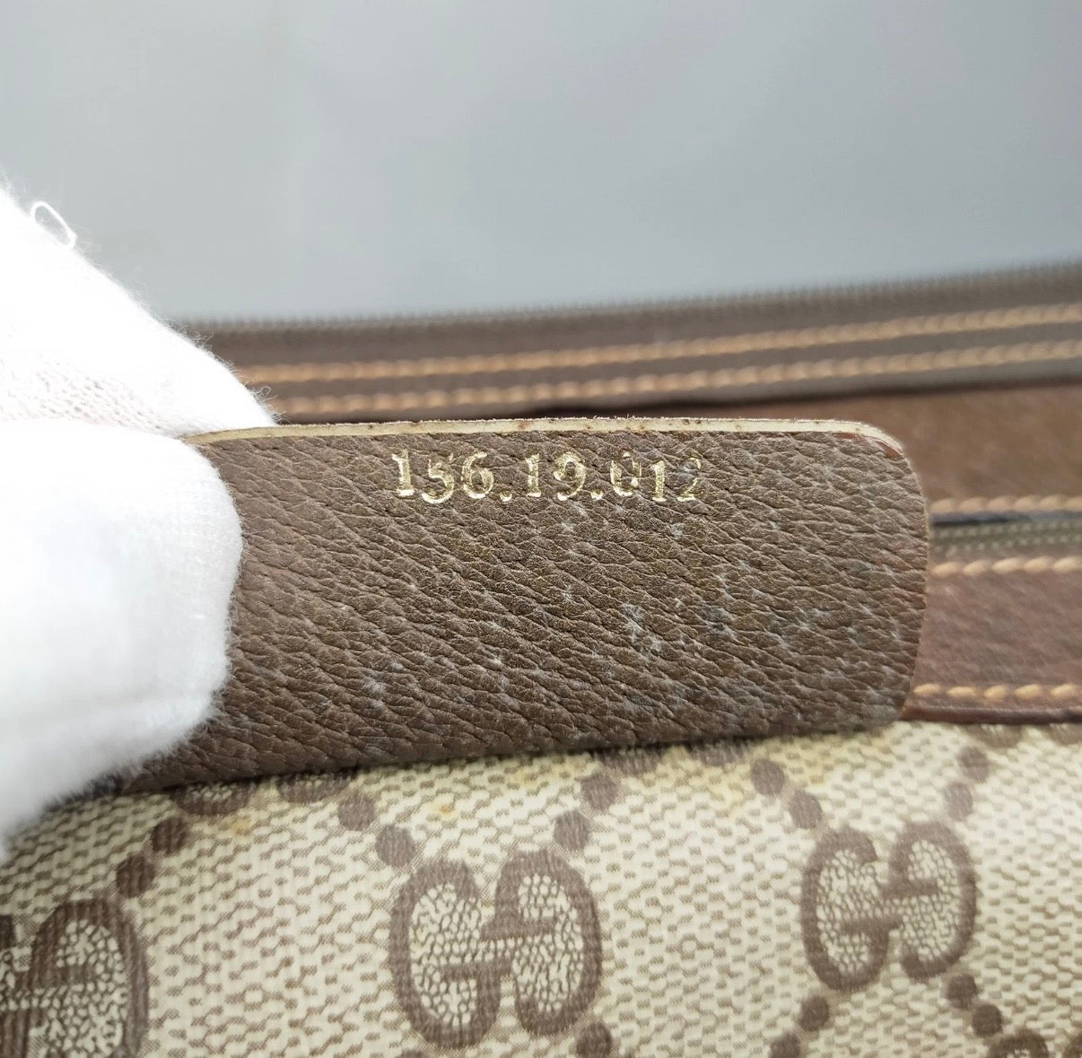 Authentic Vintage Gucci GG Supreme Web Sherry Line Boston Travel Bag Beige Brown 1980s