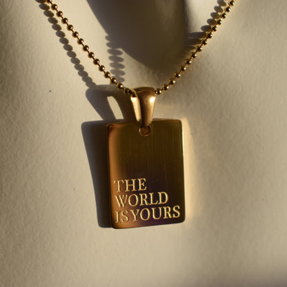 Gold Quote Necklace