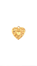 Fire Heart Charm Gold or Silver