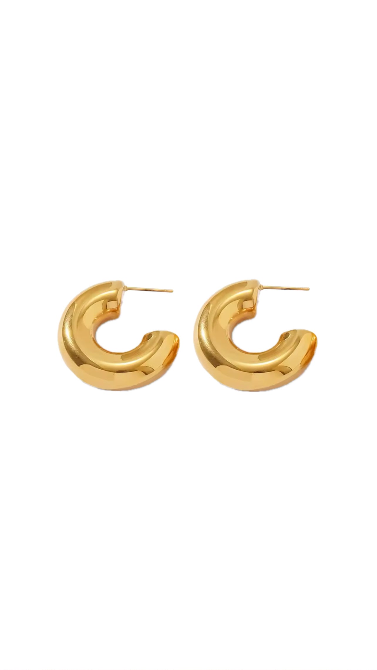 Gold Chunky Hoop Earring