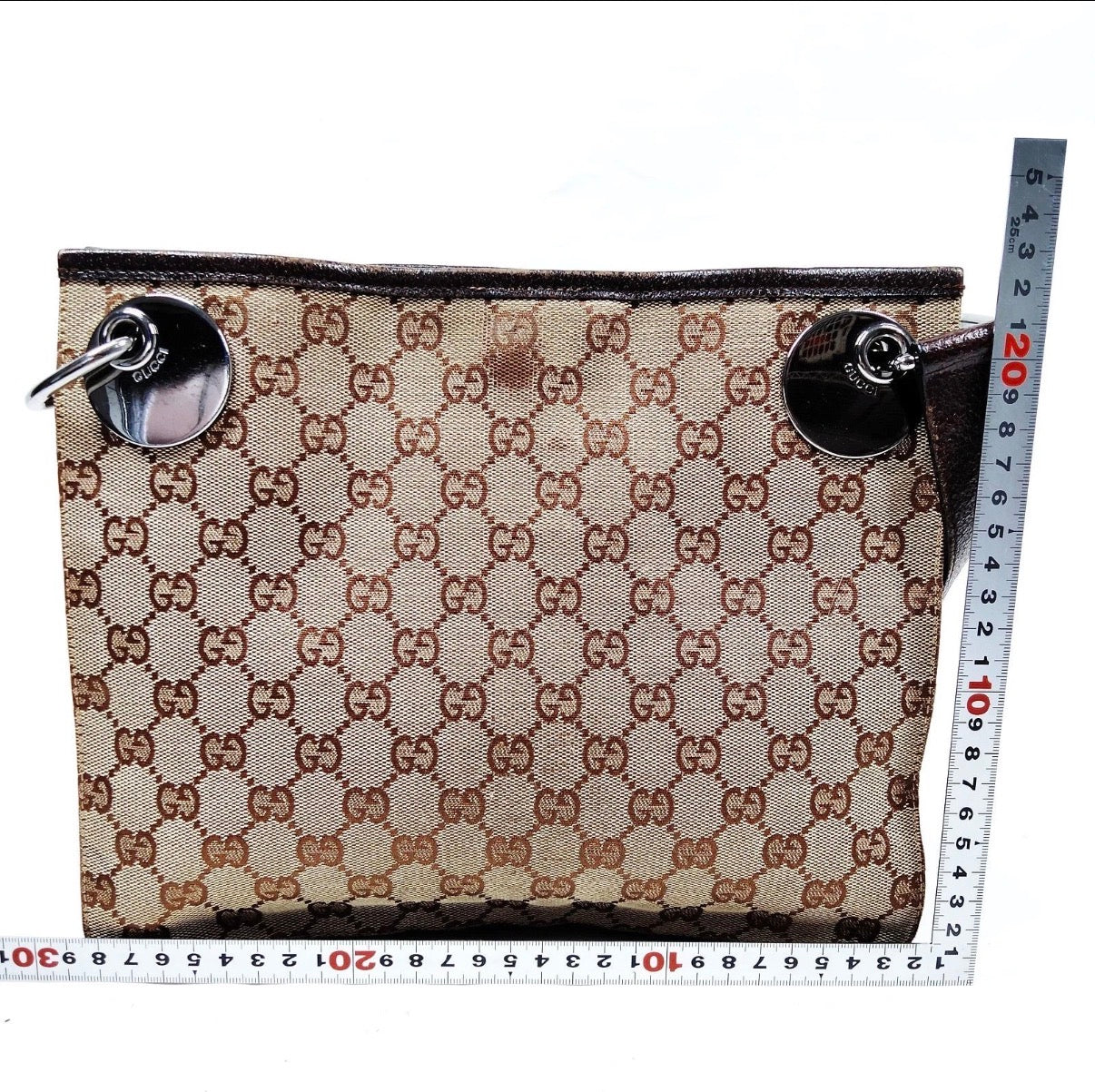 Authentic Vintage Gucci GG Canvas Shoulder Bag – Brown & Beige
