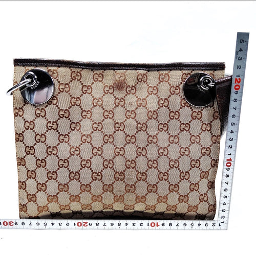 Authentic Vintage Gucci GG Canvas Shoulder Bag – Brown & Beige