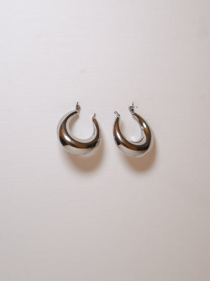 Silver U Earring