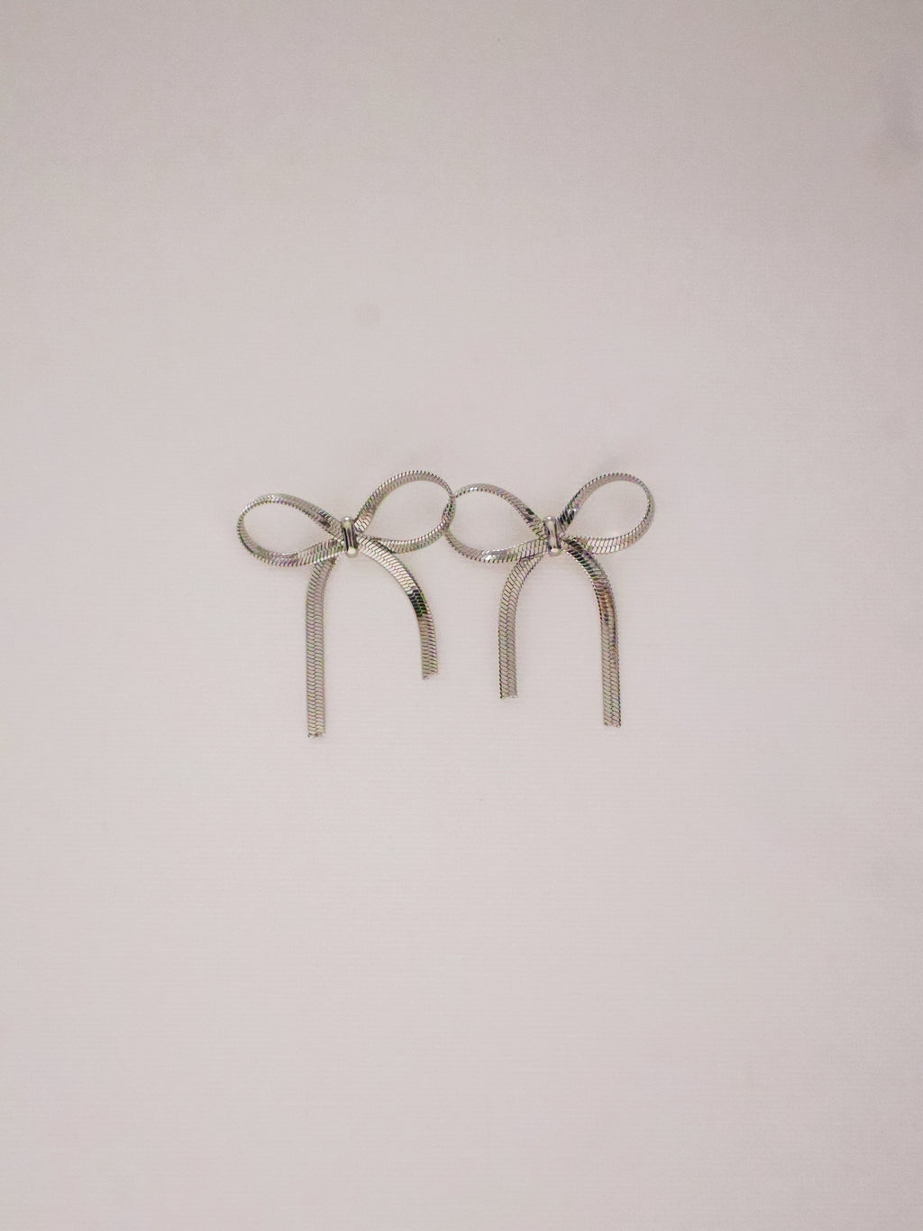Silver Dainty Bow Earring