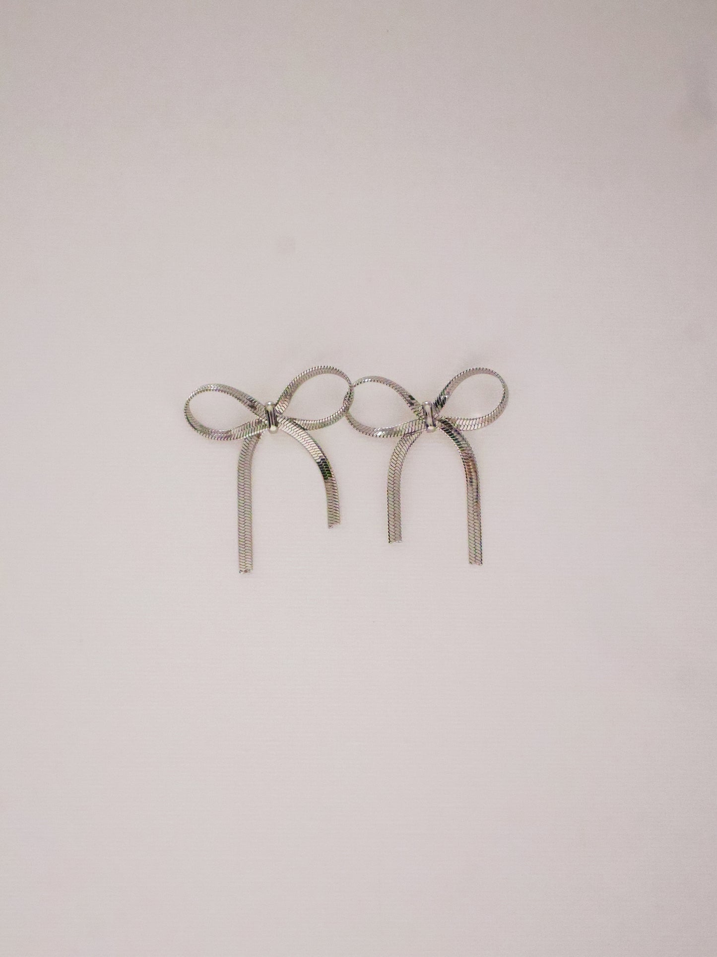 Silver Dainty Bow Earring