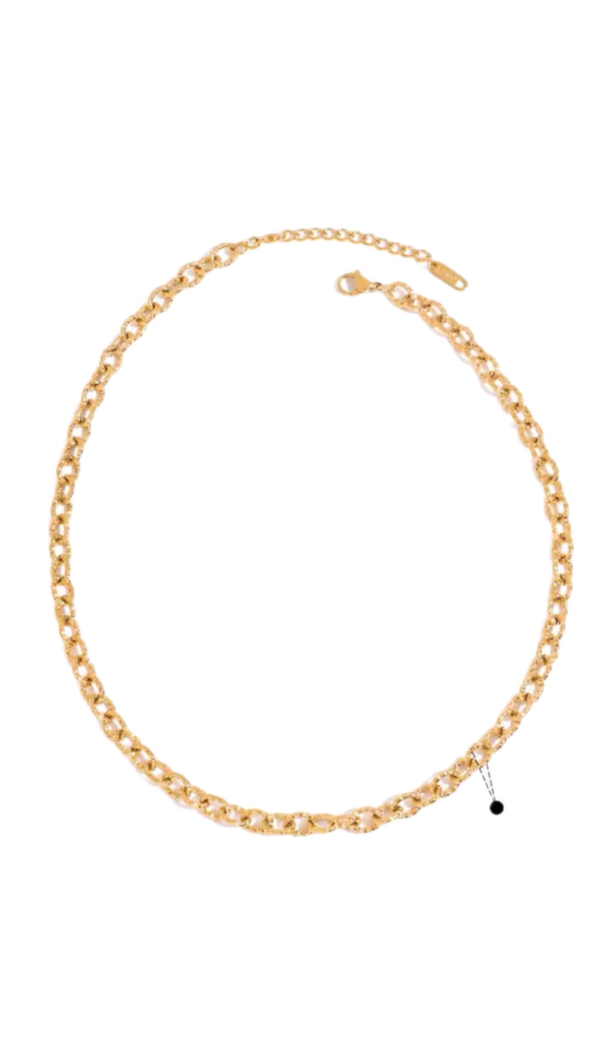 Textured Paperclip Necklace