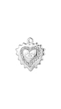 Silver Evil Eye Heart Charm