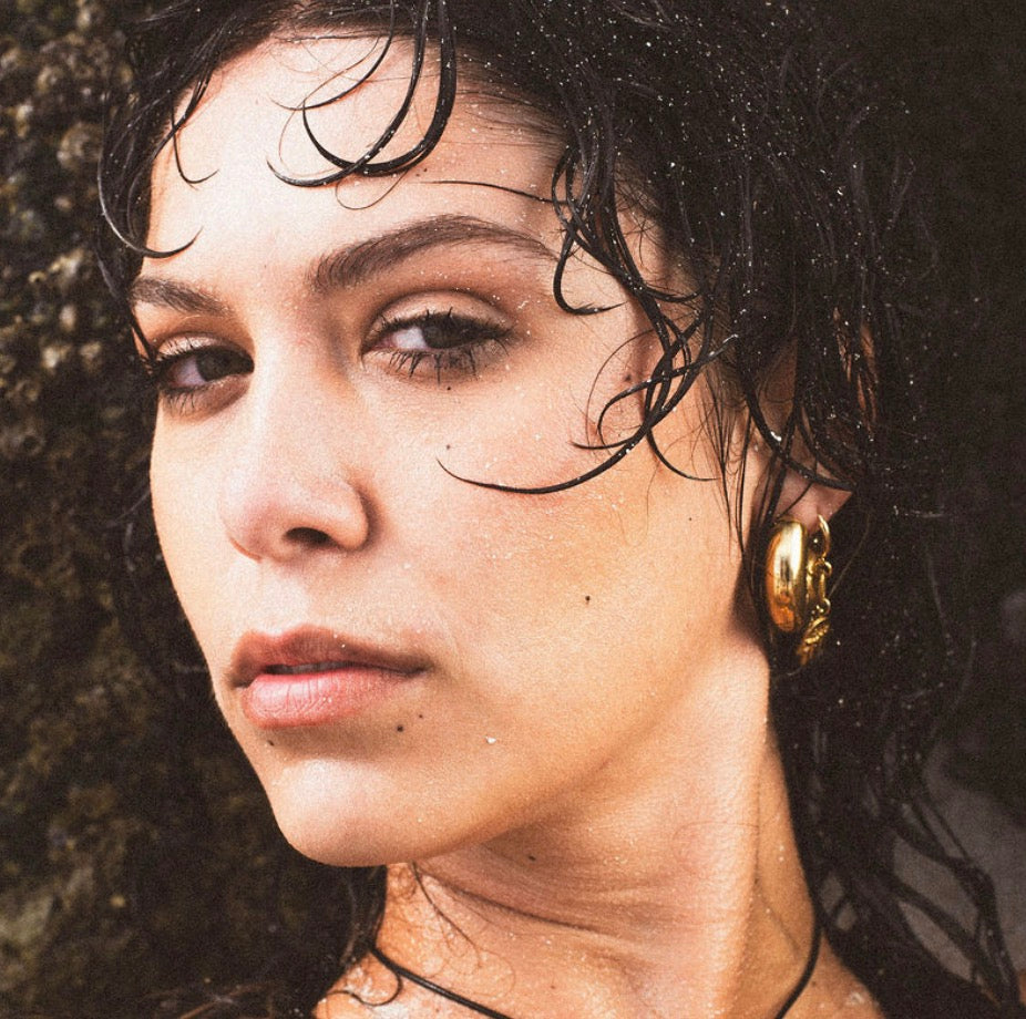 Gold Chunky Hoop Earring