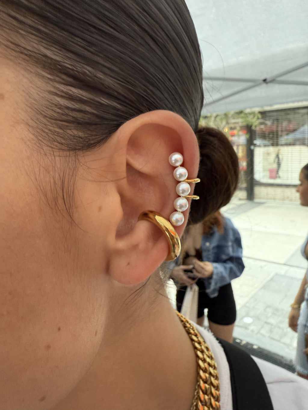 Single Ear Cuff Silver & Gold