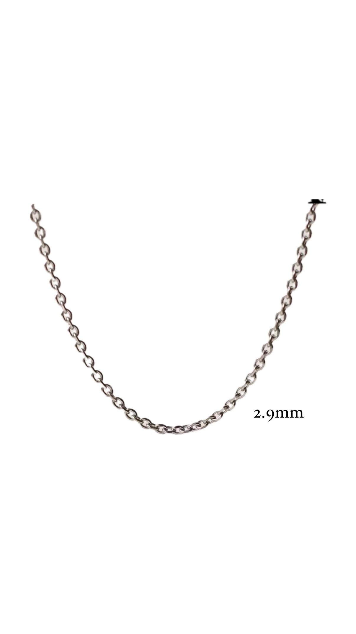 Silver Charm Necklace Chain Options
