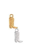 Cowboy Boot Charm Gold or Silver