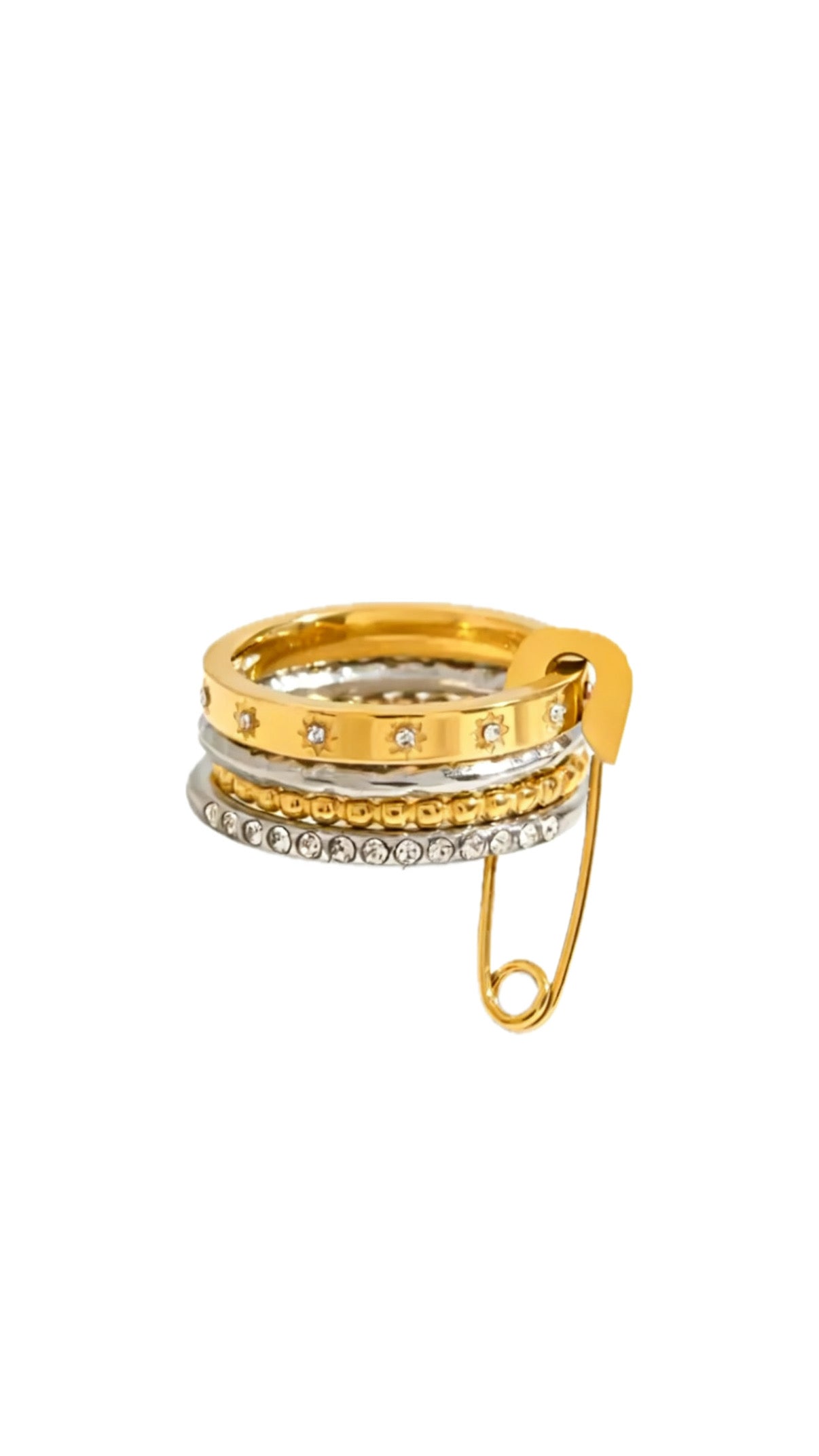Stacked Paperclip Ring