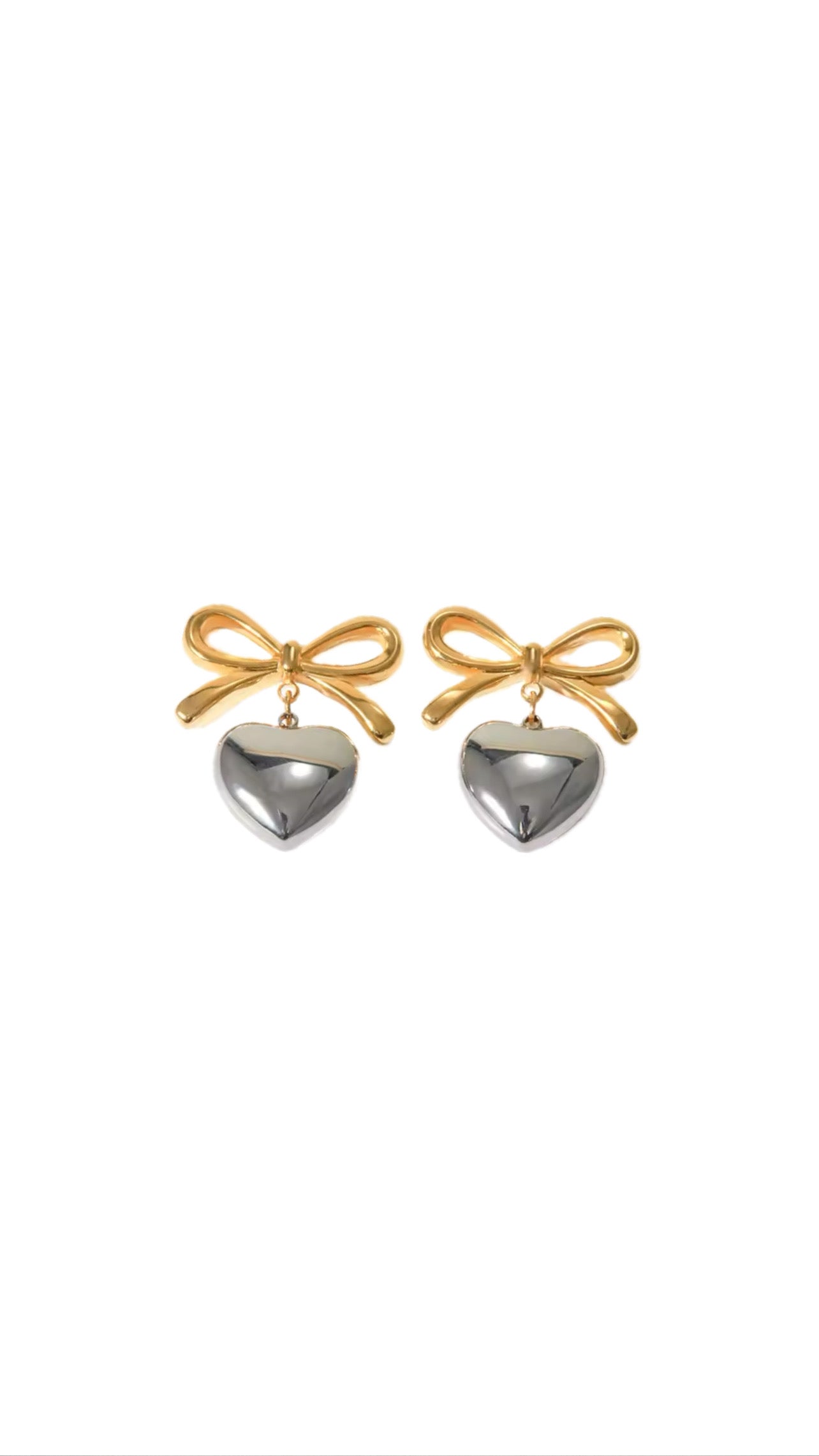 Dual Tone Coquette Earring